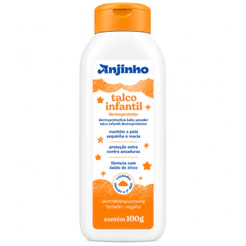 Talcos Infantis Anjinho 100g Dermoprotetor com Óxido de Zinco Prevenção e Proteção