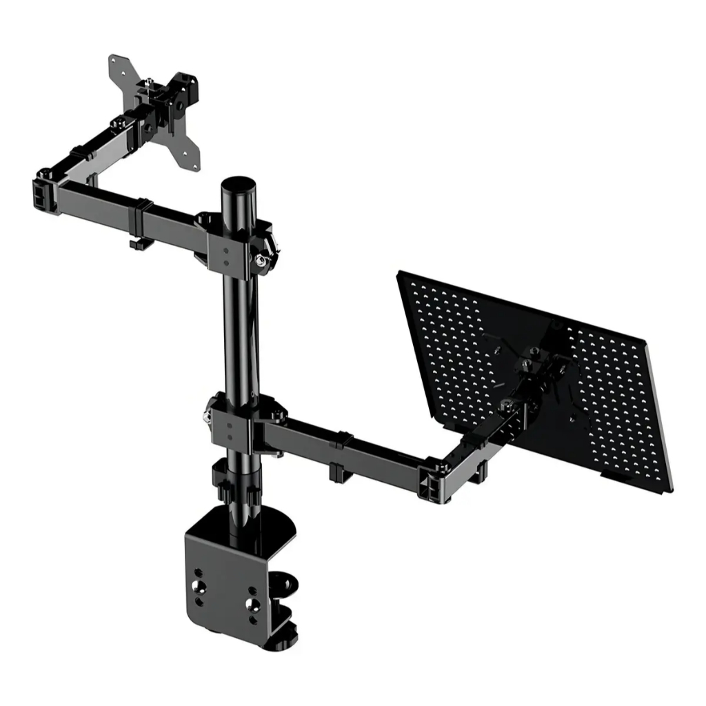 Suporte De Mesa Articulado Monitor Ou Notebook 42 cm Altura Cor Preto