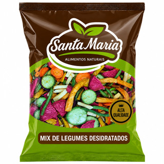 Mix de Vegetais e Legumes Desidratados Crocante Culinária Chips 100g 50g Natural Tropicais 100%