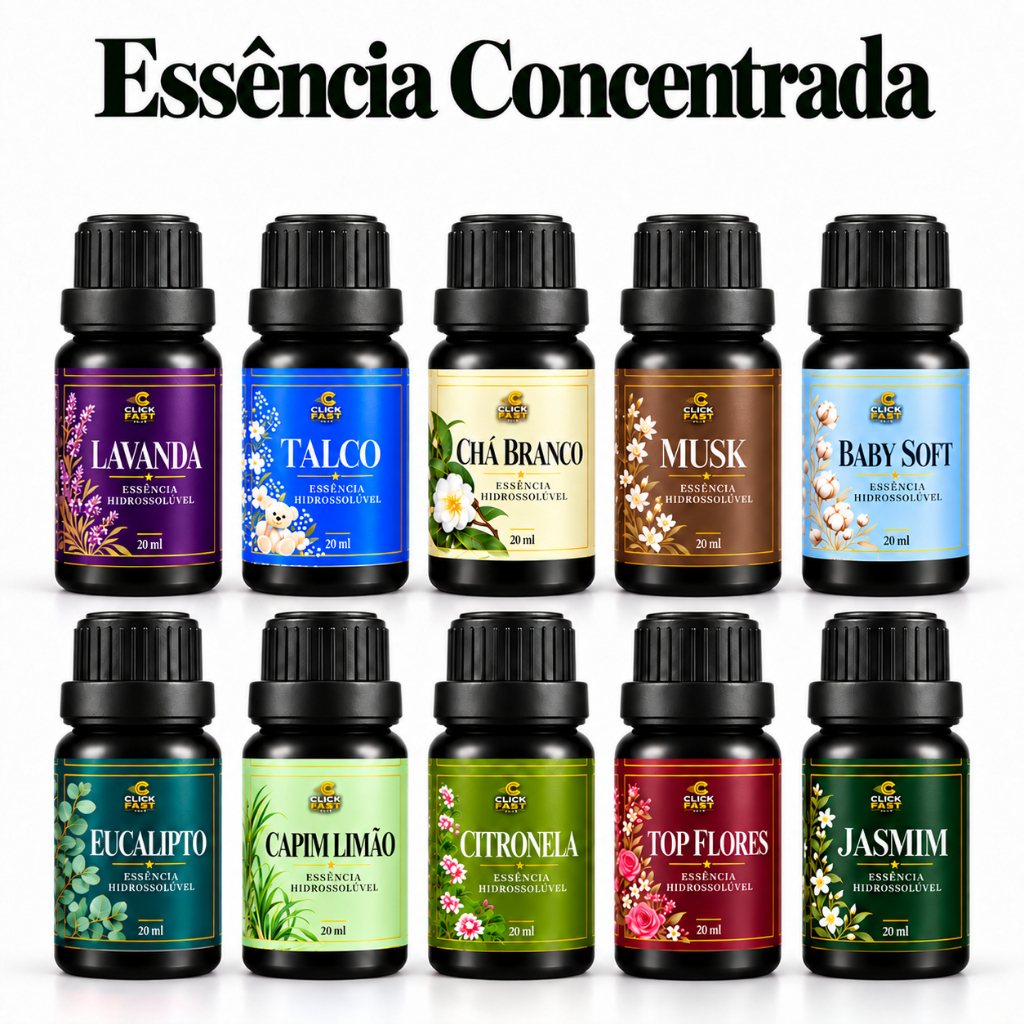 Essência Hidrossolúvel Aromatizador Umidificador Difusor De Ar Aromaterapia Perfuma Ambientes 20ML