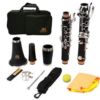 Clarinete Em Si Bemol 17 Chaves Completo Niquelada Estojo Case Luxo Ccb Konig