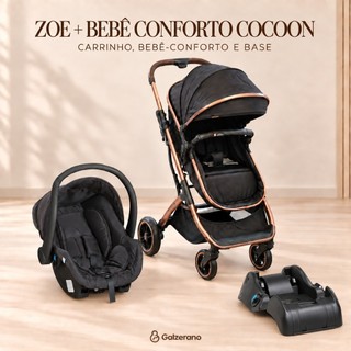Carrinho Galzerano zoe +  Bebê Conforto Cocoon + Base
