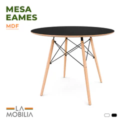 Mesa de Jantar Eames Redonda 90cm para Sala de Jantar e Cozinha