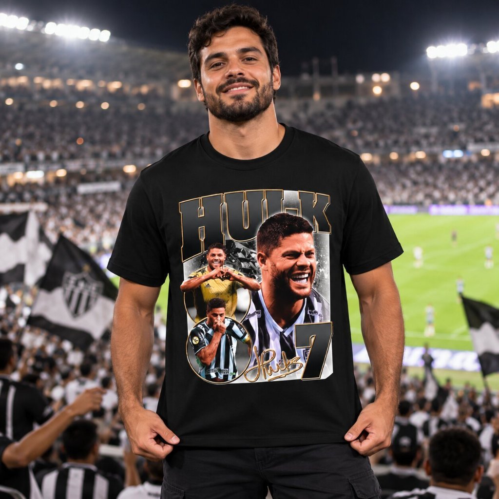 Camiseta Masculina Time Hulk Galo Jogador Futebol Camisa 7 camisa Atletico MG Envio Imediato