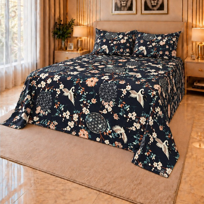 Jogo De Cama Casal Padrão Queen e SUPER KING 400 Fios Sensação Micro Percal | Confortável e Durável *Mega Oferta