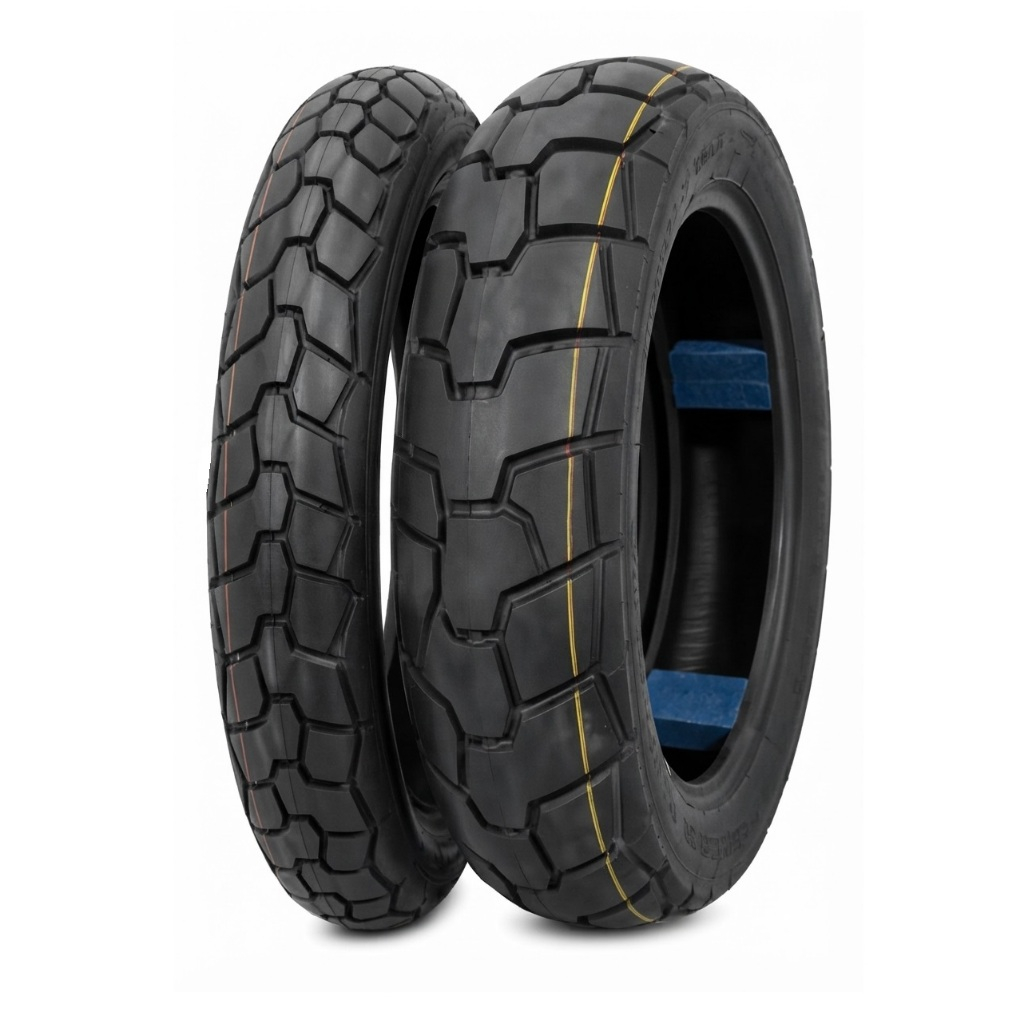 Par Pneu dianteiro traseiro Ceat original 90/90-21 140/80-17 Gripp Rad Royal Enfield Himalayan 450
