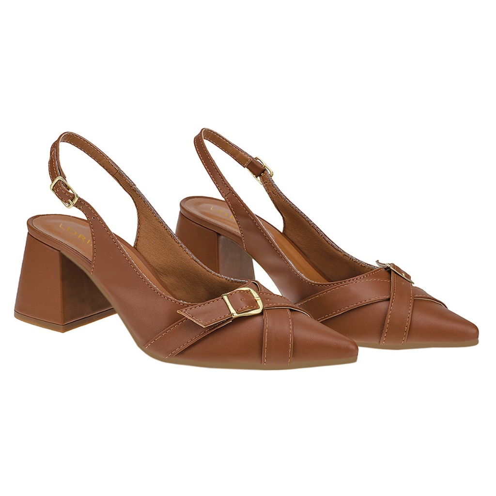 Scarpin Slingback Feminino Sapato Social Confortável com Fivela 18103 · foto 2
