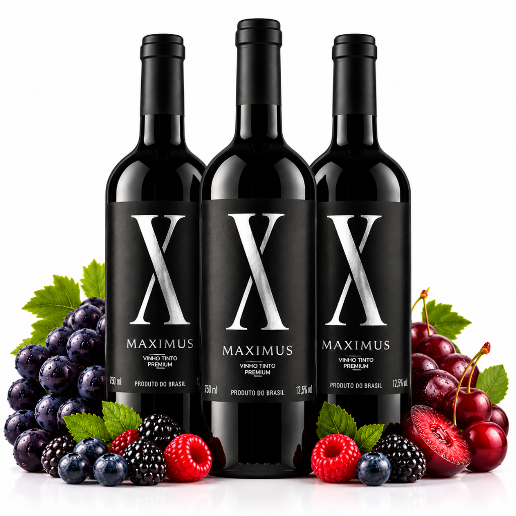 Vinho Tinto Seco Maximus Premium Garrafa Elegante 750 ml