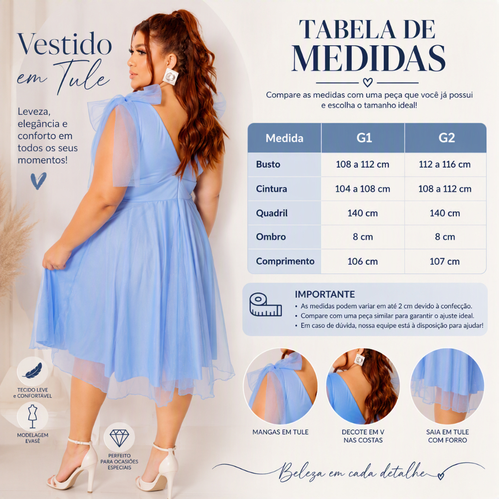 Vestido Feminino Curto Plus Size com Laço Elegante Festa Balada Casamento Formatura. ENVIO IMEDIATO — imagem 2 de 2