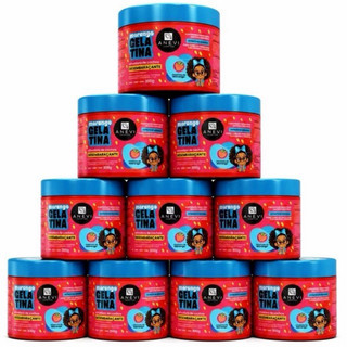 10 Gelatina Ativadora morango E Ou Modeladora De Cachos, Ideal Para Cabelos Ondulados, Cacheados E Crespos