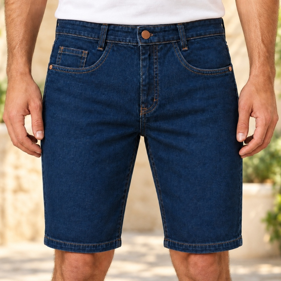 Bermuda Masculina Jeans com Elastano Slim Premium 38 ao 46