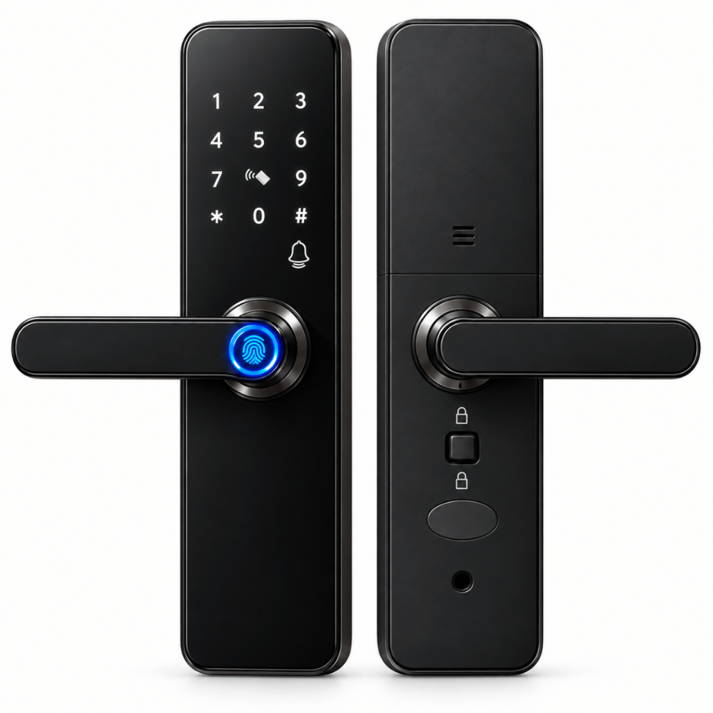 Fechadura Digital Smart Eletrônica Inteligente Biometria Senha App Wi-Fi Touch Cartão Tag Chave Porta