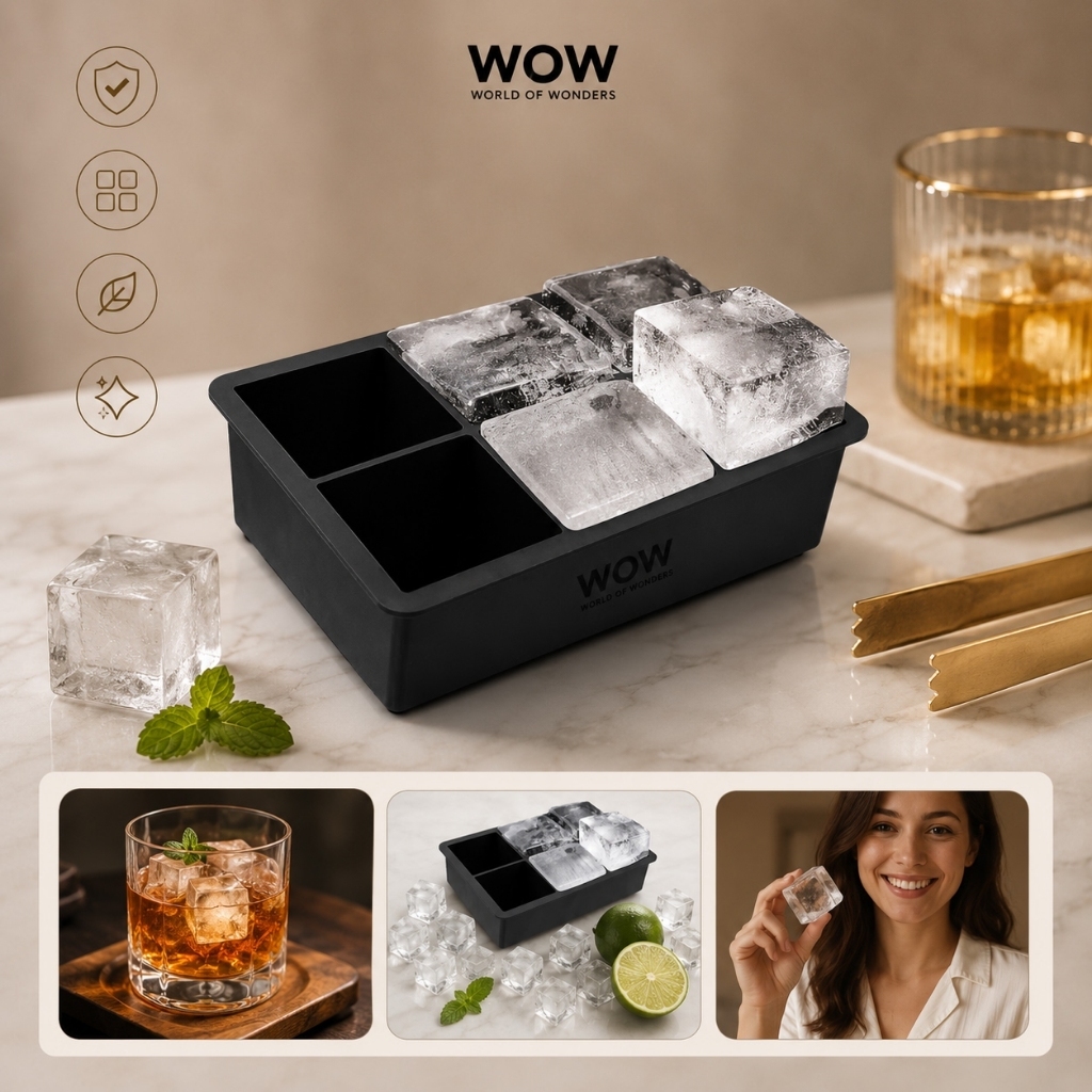 Kit 2 Forma De Silicone Gelo Cubo Grande Cubos Drink Whisky · foto 2