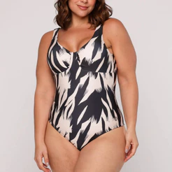 Body Maiô Decote com Franzido Estampado