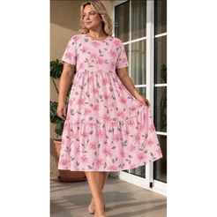 vestido rodado manga teresa rodado tevido suplexG GG G1 G2 40/42/44/46/48/50