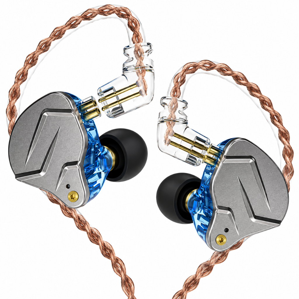 Fone De Ouvido In-ear Gamer Retorno De Palco Profissional Kz Zsn Pro Sem Microfone