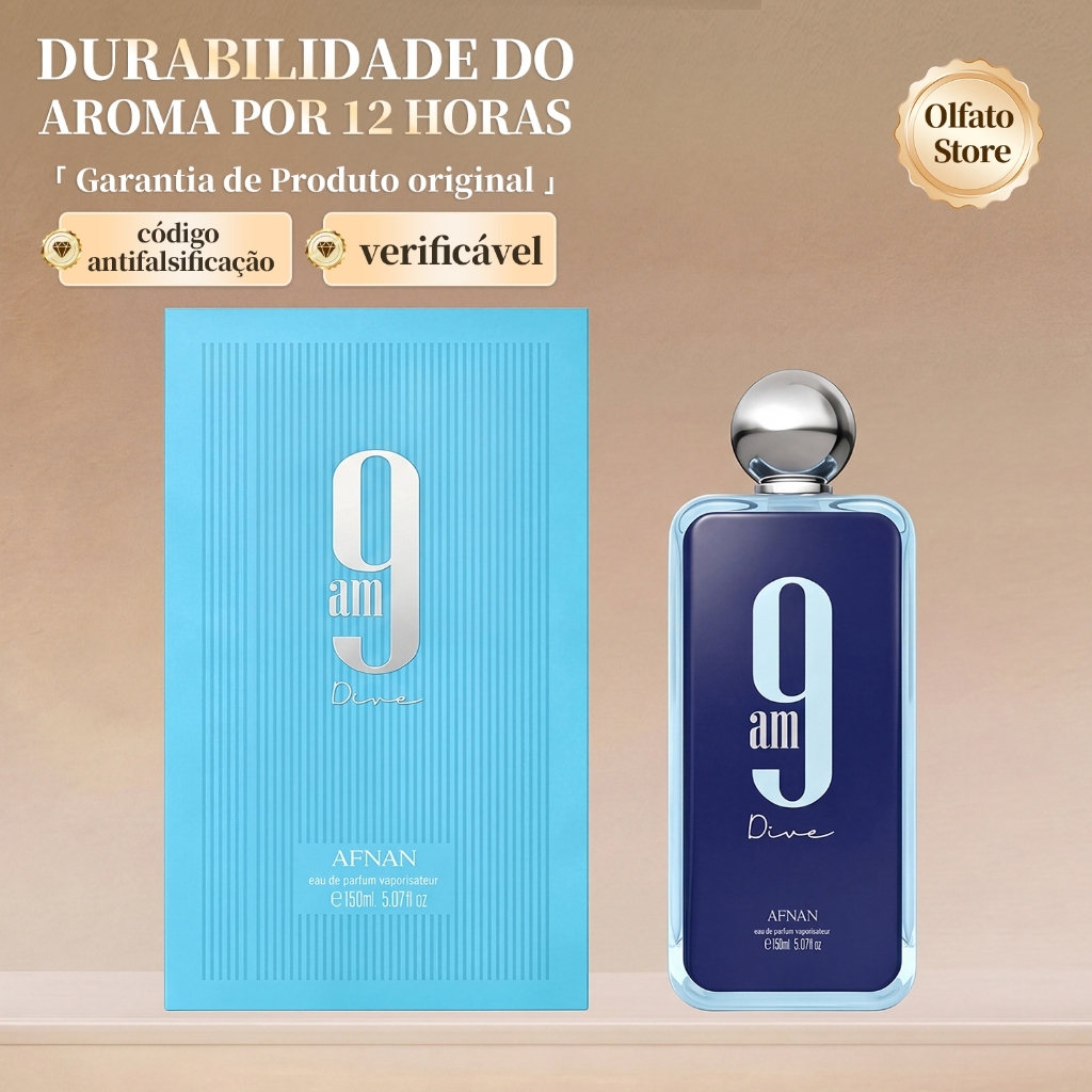 Perfume Árabe Afnan 9AM Dive Masculino e Feminino Eau de Parfum EDP 100ml Original