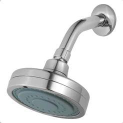 Chuveiro Ducha Articulável Gás e Solar Redondo Autolimpante Parede Inox Braço Banheiro Prateado Cromado Brilhante