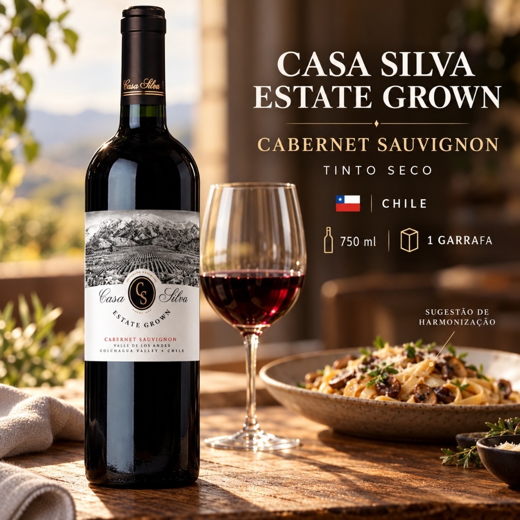Vinho Casa Silva Estate Grown Cabernet Sauvignon Tinto Seco 750ml — Chile — imagem 2 de 2