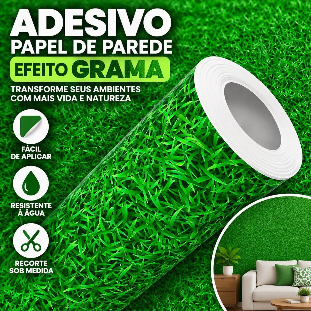 Papel De Parede Adesivo Decorativo Grama Campo De Futebol