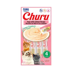 Petisco Churu P/ Gatos Sabor Atum e Salmão 56g - 4 Churu 14g