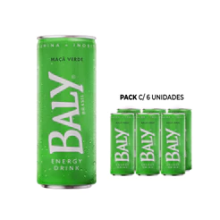 Energético Baly Maçã Verde 250ml Pack 6 Latas