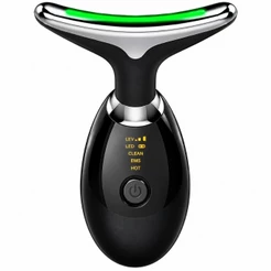 Massageador Facial E Pescoço Led Ems Antienvelhecimento Golfinho.