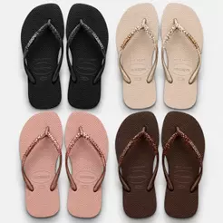 Chinelo Havaianas Slim Glitter II Feminino Original