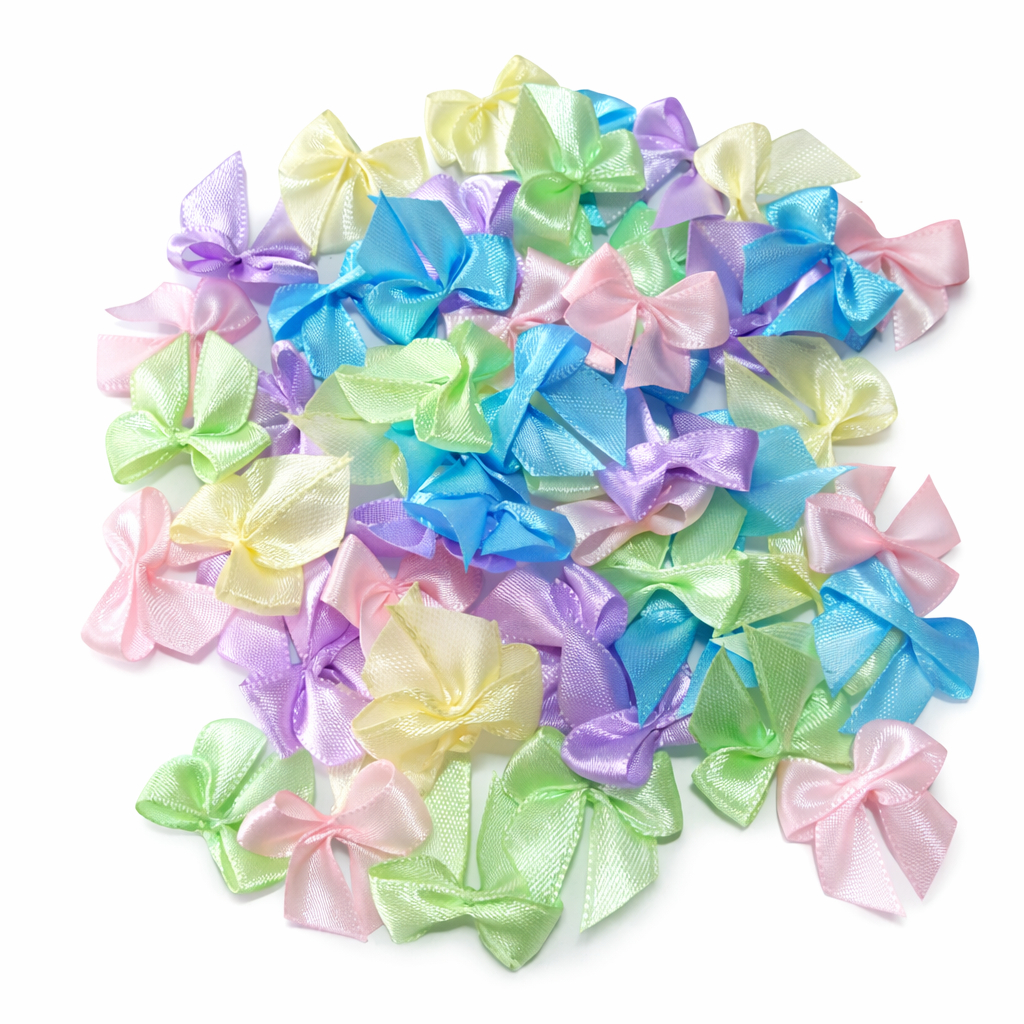 LAÇO DE CETIM N°2 SORTIDOS CANDY COLORS DE 50 À 250 PÇS em Oferta na Shopee