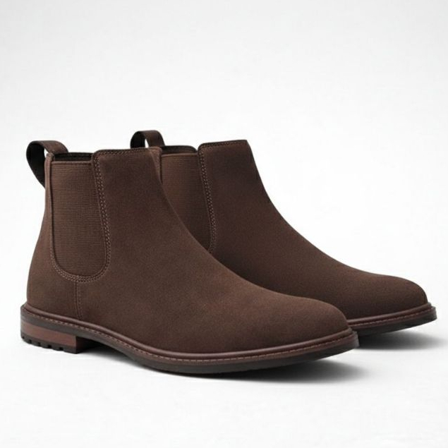 Botina Chelsea Bota Masculina Camurça Confortável Reforçada Flexen Ecológico - Envio Imediato