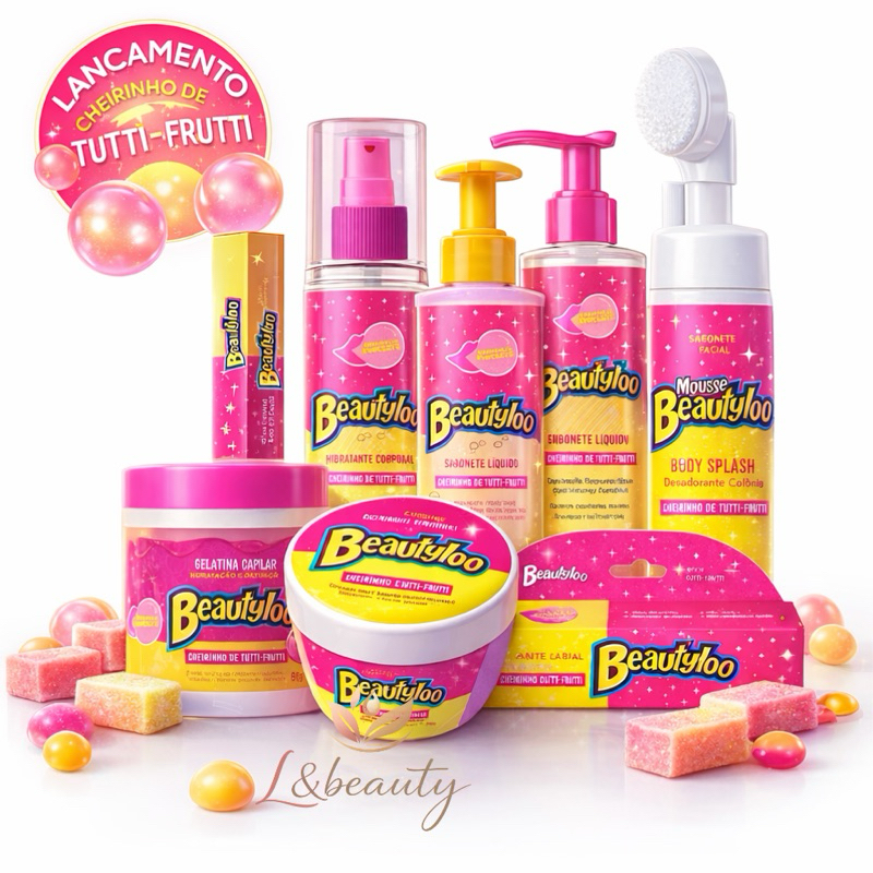 Kit Combo Com Gelatina Capilar, Cuidados Corporal Cheirinho de Chiclete Beautyloo Face Beautiful Kit Combo Com Gelatina Capilar, Cuidados Corporal Cheirinho de Chiclete Beautyloo Face Beautiful