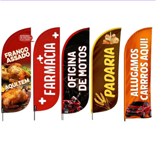 Banner Wind  Bandeira Dupla Face Personalizada Tecido Sem Base em Oferta na Shopee