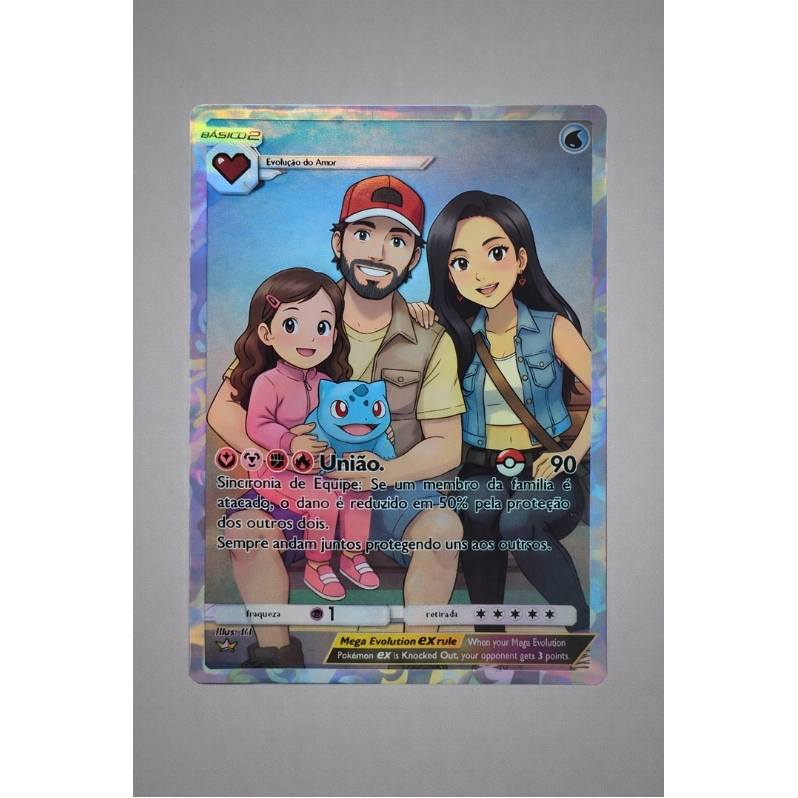 Carta Personalizada POKÉMON - Colecionáveis - Estilo Anime - FOIL | Presente Afetivo