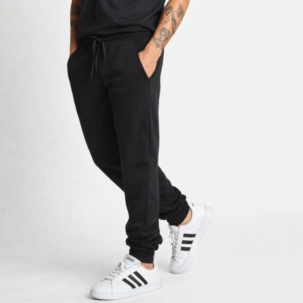 Calça Moletom Algodão Flanelado Quentinha Jogger Esportiva Casual Confortável Inverno
