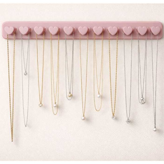 Organizador de Joias Gancho Coração Porta Bijuterias Colares Anéis e Pulseiras Parede Expositor Com 10 Ganchos em Oferta na Shopee