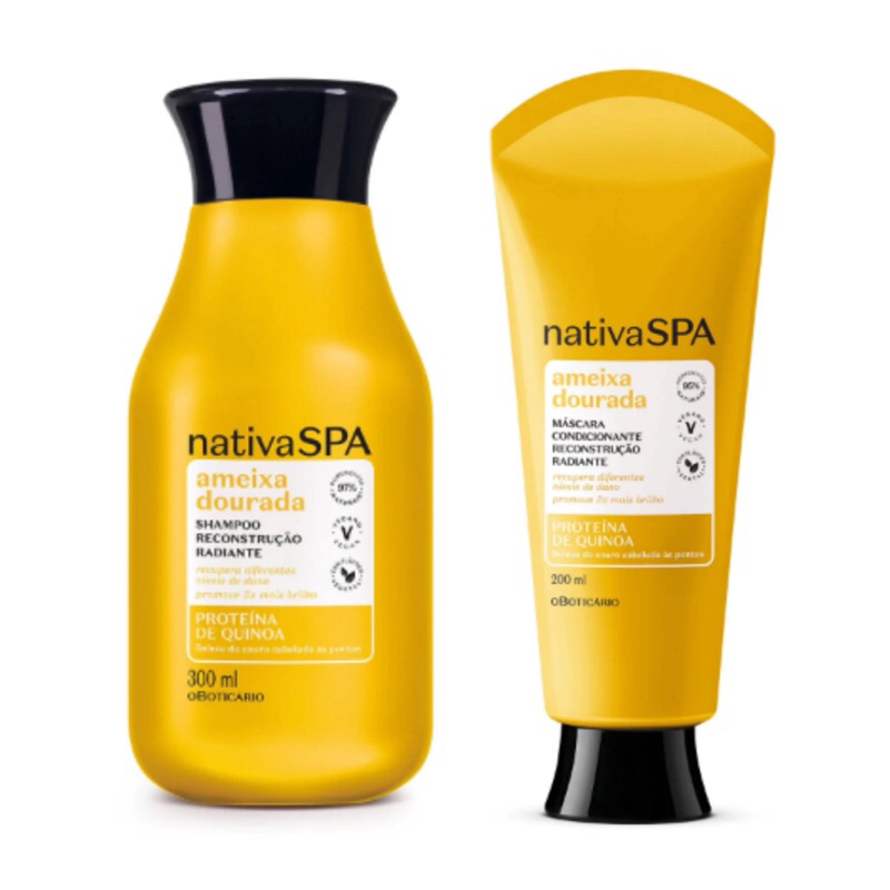 Kit Shampoo + Máscara Condicionante Ameixa Dourada Nativa SPA O Boticário Original