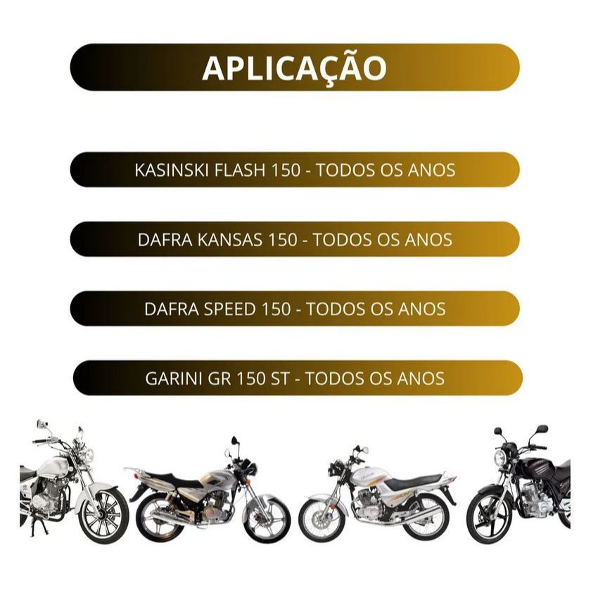 Kit Cilindro Pistão Anéis e Junta Motor Dafra Kansas 150 Speed 150 Flash 150 Garini Gr 150 St — imagem 2 de 2
