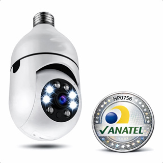 Câmera de Segurança Lâmpada IP 360° Wi-Fi | Visão Noturna em HD, Áudio Bidirecional e Alarme de Movimento e com ANATEL em Oferta na Shopee