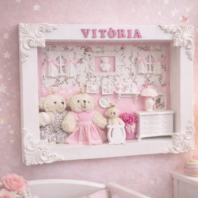 Porta maternidade Família Urso ENFEITE DE PORTA KIT CUIDADOS COM O BEBÊ quadro maternidade bebê decoração quartinho bebê