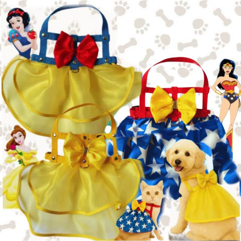 COLEIRA PEITORAL SAIA PET FÊMEA ROUPA PARA FESTAS E PASSEIOS em Oferta na Shopee