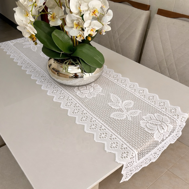 Caminho de Mesa Renda Decoração Trilho de Mesa
