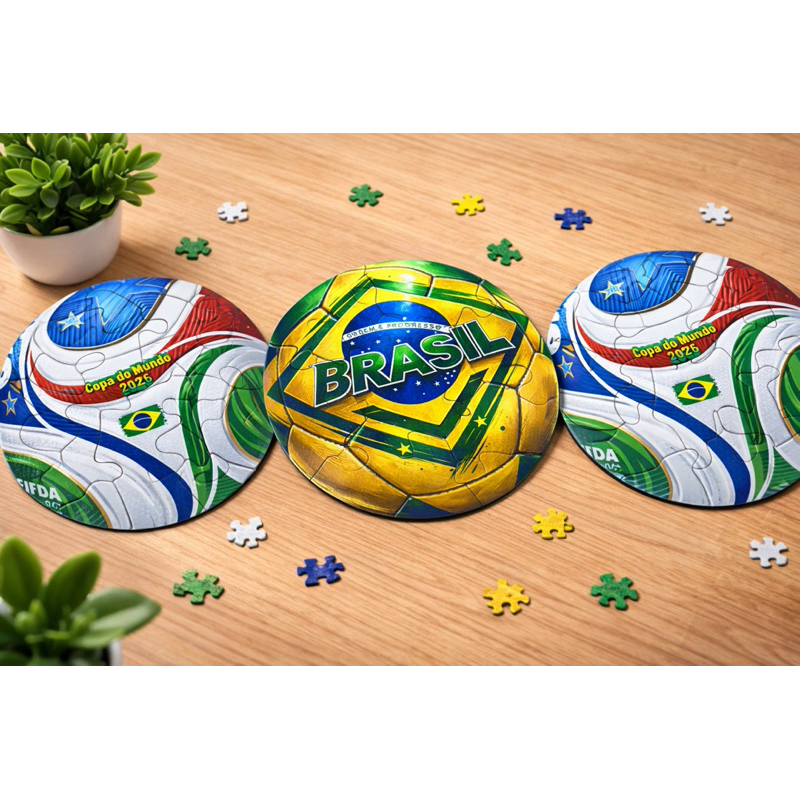 Kit 3 Quebra-Cabeça Bola – Copa do Mundo