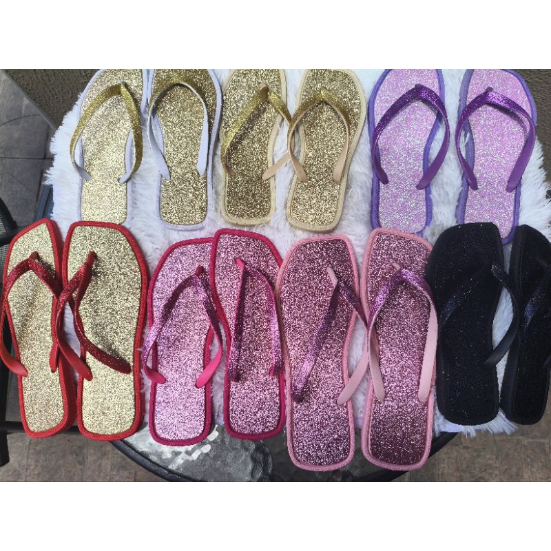 Chinelo Feminino com Brilho Várias Cores Confortável e Antiderrapante
