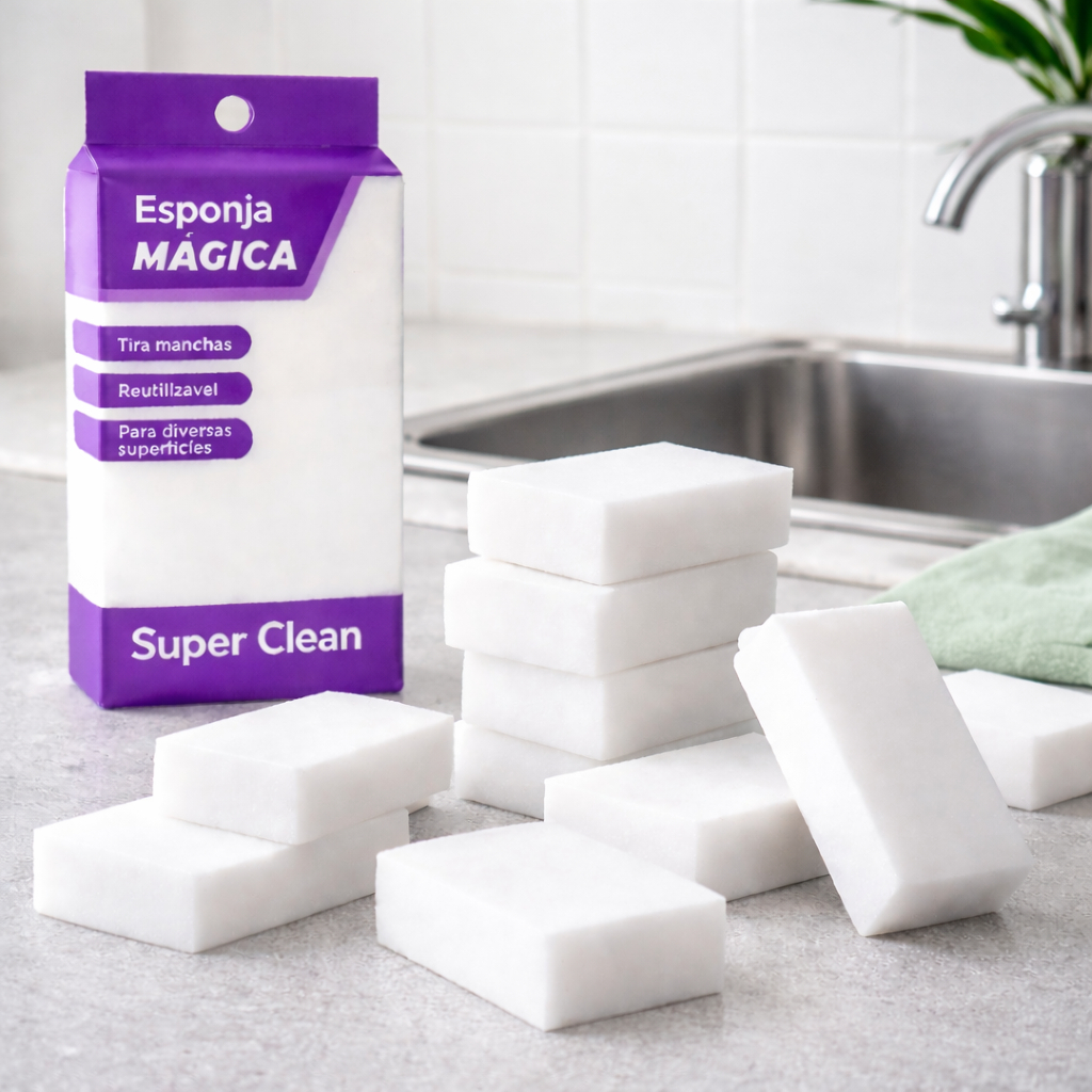 Esponja Mágica de Limpeza Bucha Mágica Multiuso Esponja Tira Manchas