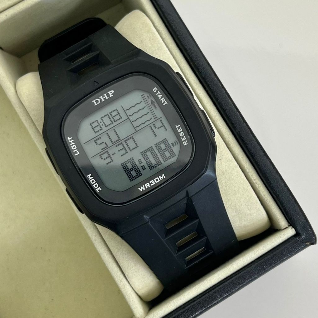 Relógio Digital Esportivo Prova d agua Militar Quadrado Silicone Preto Masculino DHP