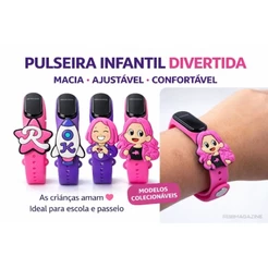 Relógio À Prova D'água Infantil Os Rosa Ketlin e Emily Vick