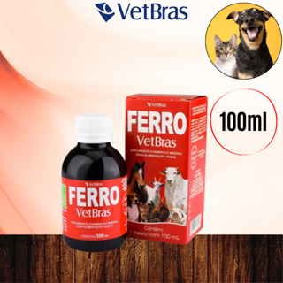 Suplemento FERRO de animal pets Mineral concentrado de Vitaminas B1 B2 B6 B12 100ml - Vetbras em Oferta na Shopee
