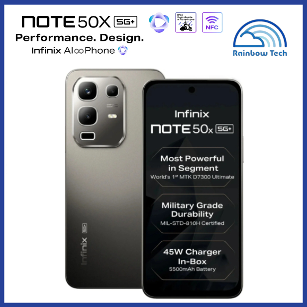 Smartphone Infinix Note 50x 5G 8gb Ram 256gb De Armazenamento, Tela 6,78 Polegadas Hd+ 120hz, Câmera 50mp + Selfie 8mp, em Oferta na Shopee