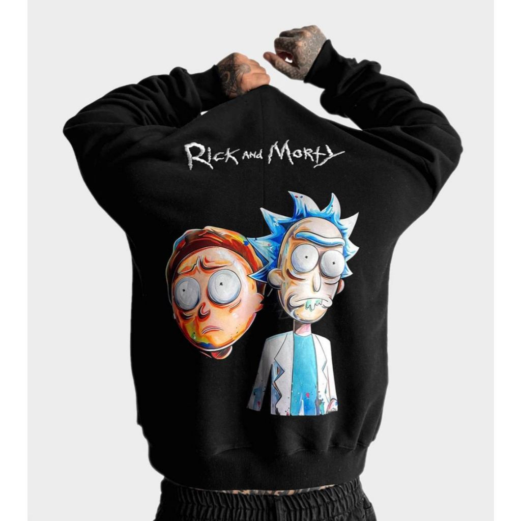 Moletom Careca 3 Cabos Ricky and Morth Aftersoul Unissex Plus Size P ao G3