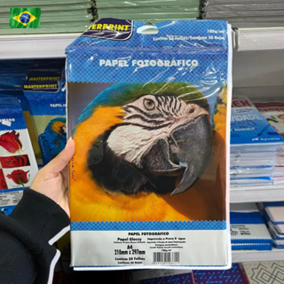 Papel Fotográfico 180g A4 Glossy Resistente Água Brilho Profissional Resma Masterprint em Oferta na Shopee